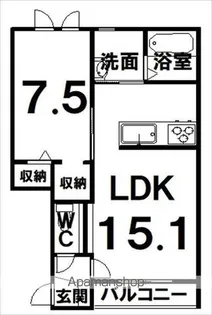 valhallaⅠ(ヴァルハラ)【2階】の間取り